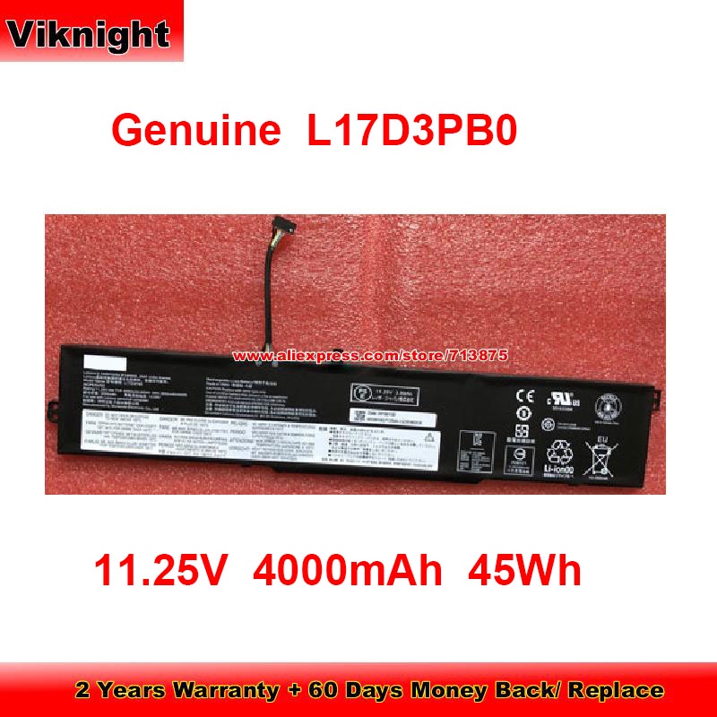 Genuine L17D3PB0 Battery 5B10Q71254 for Lenovo Ideapad 330-15 330-15ICH81FK 330-15IGM 81D1 3ICP6/54/90 11.25V 4000mAh 45