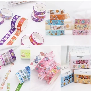 เทปตกแต่ง 1-4 ม้วน แม่มด หมี แมว นักบินอวกาศ วาชิเทป Washi tape DIY ตกแต่ง สติ๊กเกอร์ เทป อุปกรณ์การเรียน เครื่องเขียน