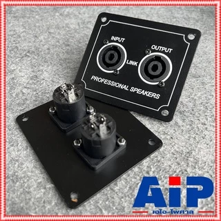 1อัน ดำ+ดำ เพลทเหล็ก2speakon 8 x9.5cm. เพลทเหล็ก2รู แท็ปลำโพง แท็ปลำโพงเหล็ก2สเปคคอน เพลทเหล็กSPEAKONx2 แผ่นเพลท เหล็...