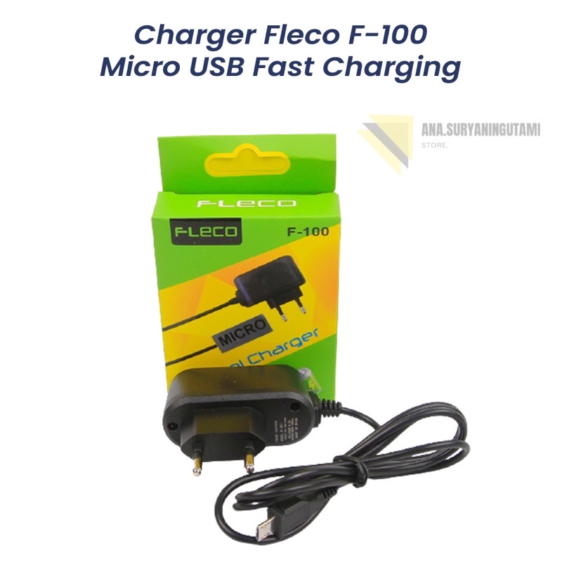 FLECO TRAVEL CHARGER CABLE F-100 - สายชาร์จ - MICRO - TRAVEL CHARGER - FAST