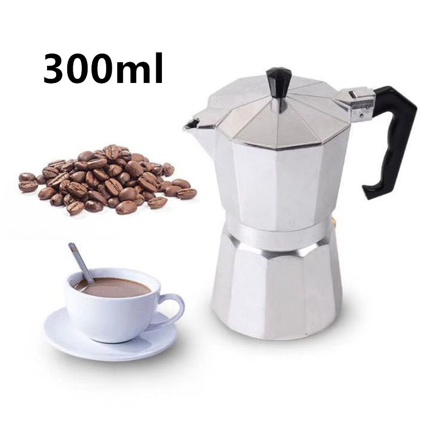 Moka Pot หม้อต้มกาแฟ กาต้มกาแฟ เครื่องชงกาแฟ มอคค่าพอท สำหรับ 6 ถ้วย 300 ml coffee pot