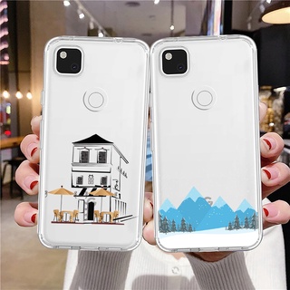 เคสโทรศัพท์มือถือแบบนิ่ม ใส กันกระแทก บางมาก ลายเรียบง่าย สําหรับ Google Pixel 7 Pro 7A 6a 6