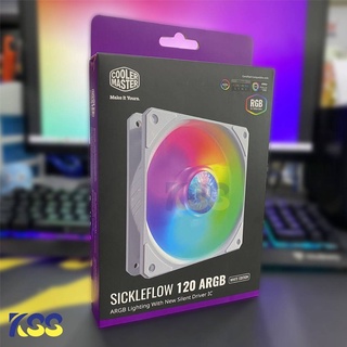 🛒✨ส่งด่วน🚀🚀 Cooler Master SickleFlow 120 ARGB 120mm White Edition Case Fan (พัดลมเคส)