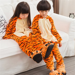 ชุดคอสเพลย์ การ์ตูนอนิเมะ แมวแฟนซี Kigurumi Tiger Onesie Totoro สําหรับเด็ก