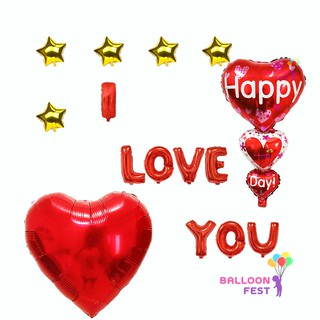 Balloon fest ลูกโป่งฟอยล์ วาเลนไทน์ Valentine เซท