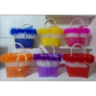 กระเป๋าพลาสติกสาน homemade กระเป๋าแฟชั่น กระเป๋าไปทะเล กระเป๋าสวยและถูก plastic woven bag