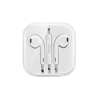 OUKU M10 หูฟังสำหรับไอโฟน ไอโฟน Earpods รูเสียบ3.5mm Lightning ใช้ได้กับ ไอโฟน 5/6/6P/7/7+/8/8+/X,XsMaxSE12 เสียงดี