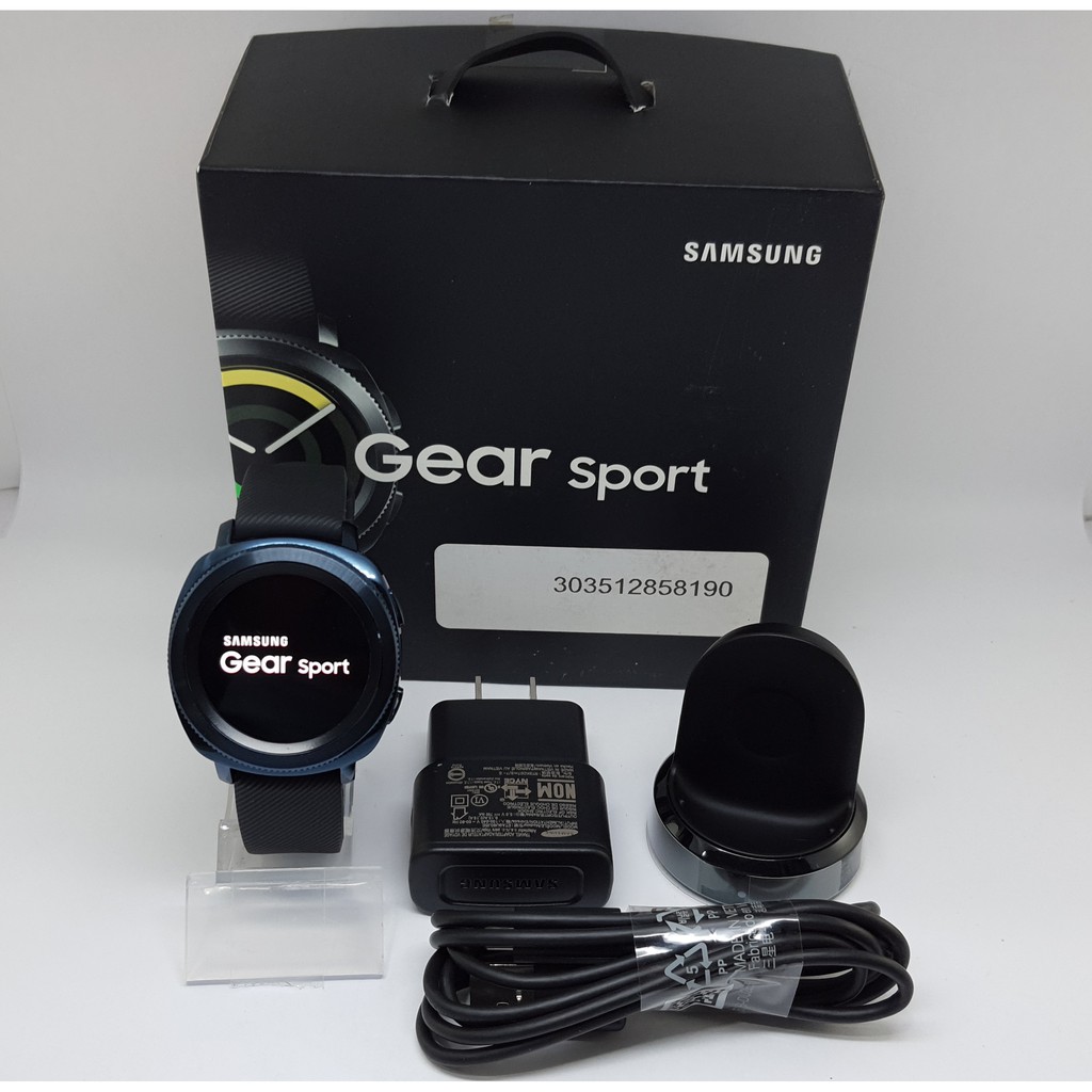 นาฬิกา SAMSUNG GEAR SPORT SM-R600 พร้อมสายชาร์จ แท่นชาร์จ พร้อมกล่อง (สภาพใหม่) NO.188