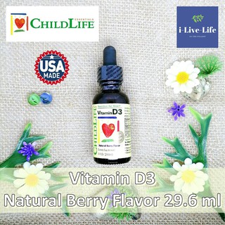 วิตามินดี 3 รสเบอร์รี่ Vitamin D3 Natural Berry Flavor 29.6ml - ChildLife