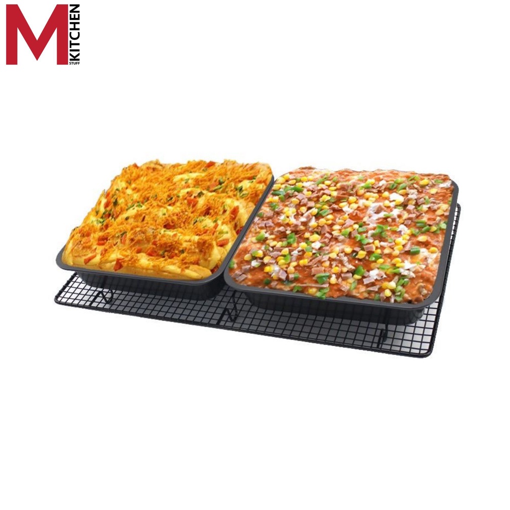 M KITCHEN ถาดอบขนม ถาดอบบราวนี่ อบคุกกี้ สี่เหลี่ยม ขนาด8นิ้ว (A7)