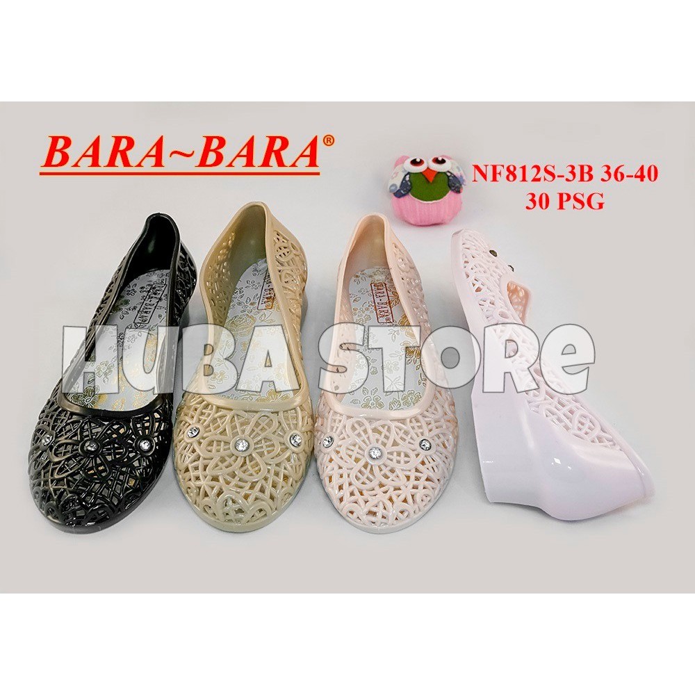 BARABARA NF812S-3B รองเท้ายางผู้หญิง JELLY FLATSHOES