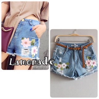 Floral Jeans Short