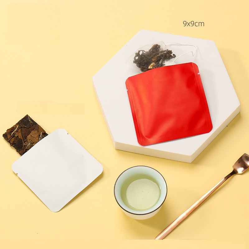 200ชิ้น80x80มิลลิเมตร21สีธรรมดาถุงชาเปิดด้านบนอลูมิเนียมฟอยล์ความร้อนซีลอาหารแพคเกจกระเป๋า ไมลาร์ ชากาแฟถุง