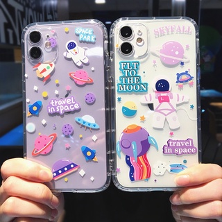 เคสใส แบบนิ่ม ลายนักบินอวกาศ สําหรับ Tecno POP 5 4 LTE POVA 5 4 3 Neo 2 Spark 10 Pro 8C 8P 7T 6 GO 6 Air Camon 20 Pro 18 16 Pouvoir 4 Pro