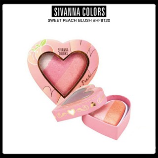 Sivanna Sweet Peach Blush #HF8120 บลัชออน แพคเกจรูปหัวใจ 3 เฉดสีในตลับเดียว