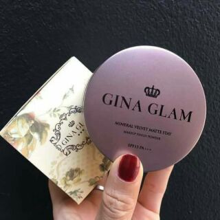 แป้งฝ่น Gina Glam Mineral Velvet Matte Stay Makeup Finish Powder G39