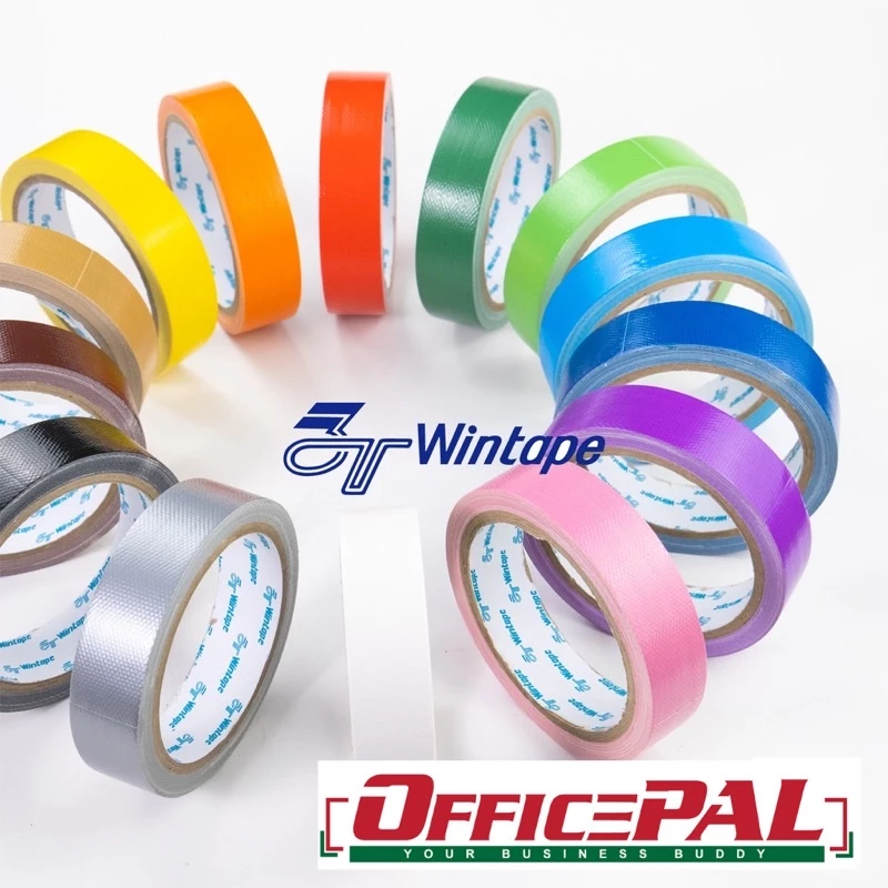 Wintape วินเทป เทปผ้า เทปกาวผ้า มี 14 สี หน้ากว้าง 1 / 1.5 / 2 นิ้ว ยาว 9 หลา กาวหนาพิเศษ Duct tape ทำรายงาน กันน้ำ