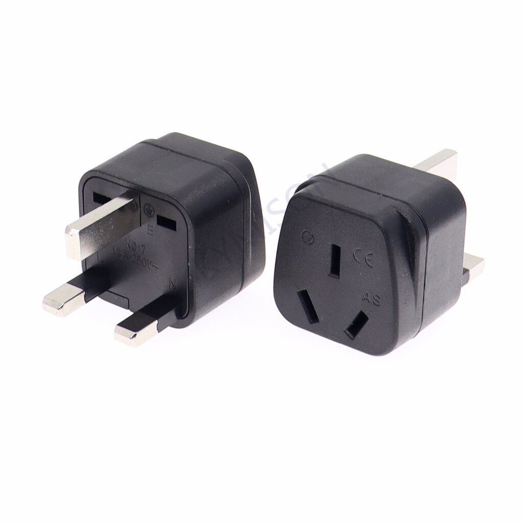 Au 2Pin 3 Pin To UK Plug Adapter Australia To UK Type-G Converter Argentin New Zealand China Travel ปลั๊กแปลง 13A 250V
