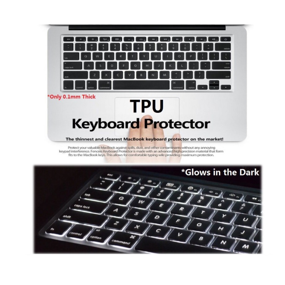 SUPER THIN คีย์บอร์ด TPU PROTECTER สําหรับ APPLE MacBook ใหม่ Pro Air 13 14 15 16 M1-M4 Pro Max ชิป 