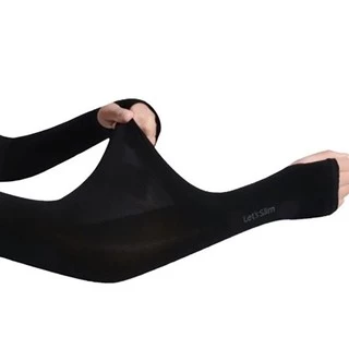 CD HOME ปลอกแขนกันแดด(เกี่ยวนิ้ว) Let's Slim ปลอกน้ำแข็งไหม unisex ส่วนยาว ป้องกันรังสียูวี ผ้าไหมนมยืดหยุ่นสูง ป่า