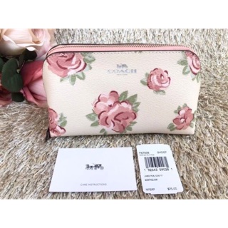 COSMETIC CASE 17 WITH JUMBO FLORAL PRINT (COACH F67508) CHALK MULTI/PETAL/SILVER