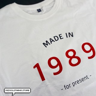 "1989" เสื้อยืดสกรีน สวมใส่สบาย