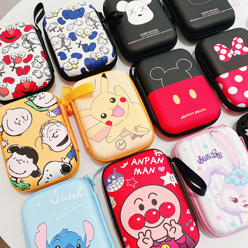 กระเป๋าเก็บสายหูฟัง ฮาร์ดดิสก์ แบบพกพา ลายการ์ตูนปิกาจูอันปังแมน