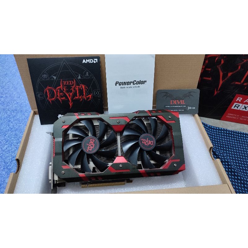 การ์ดจอ AMD RX 580 8GB Red devil Power Color มือสอง มีพร้อมกล่อง