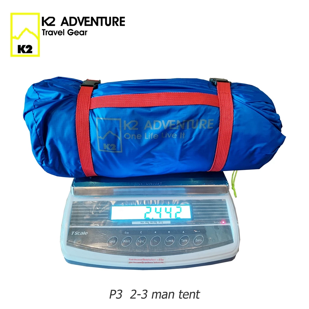เต็นท์มอเตอร์ไซค K2 ADVENTURE รุ่น P3 สีน้ำเงิน นอน 2-3 คน น้ำหนักเบา เสาอลู กันฝน กันลม thumbnail 10
