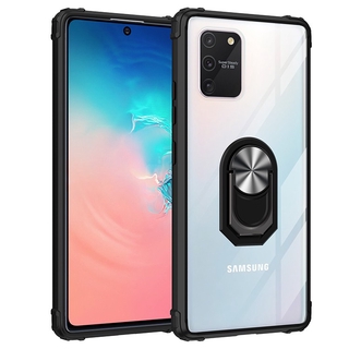 Samsung Galaxy S10 Lite / Note 10 Lite Armor Magnetic Holder Ring Transparent Back Cover Phone Cases