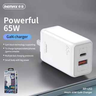 Remax Charger RP-U53 65W PD FAST CHARGE  Dual Port USB / TYPE-C  หัวชาร์จ ชาร์จเร็ว  (THพร้อมส่ง ในไทย)