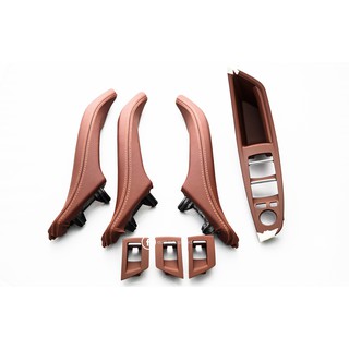 มือปิดประตู มือจับประตู ภายใน รวมชุดหนัง BMW Series 5 F10 2012-2019 Door Handle Trim Black Beige Red Brown