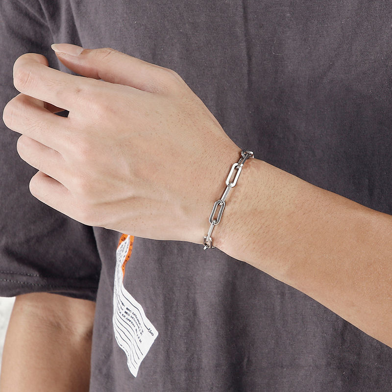 สร้อยข้อมือสแตนเลสสําหรับผู้หญิงและผู้ชาย