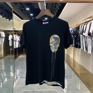 เสื้อยืดแขนสั้นพิมพ์ลายหัวกะโหลก A1Exander Mcque 2021 สําหรับผู้ชาย