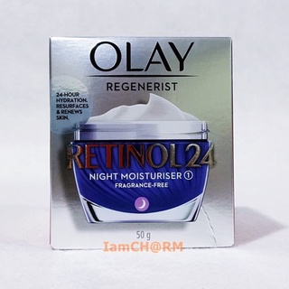 แท้ 50g Olay Regenerist Retinol24 Night  โอเลย์ รีเจนเนอรีส เรตินอล24 ไนท์ มอยเจอร์ไรเซอร์ 50กรัม