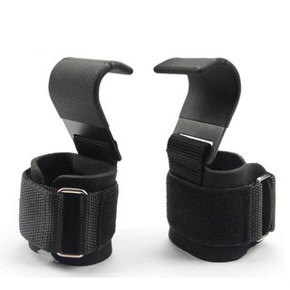 ถุงมือฟิตเนส โหนบาร์ ดึงข้อ Straps steel hook (ตะขอเหล็ก)ส่งฟรี