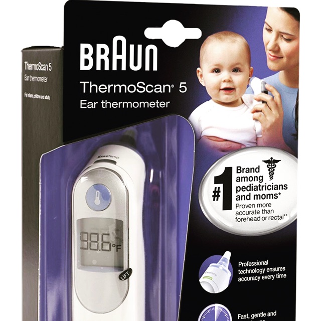 Braunthermoscan in ear รุ่น IRT6500 ของ 100% สภาพ 90% เทอมโมมิเตอร์ดิจิตอลนำเข้า Braun thermoscan 5 thermometer