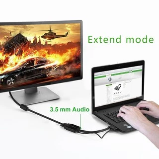 UGREEN หัวปลั๊กแปลงสัญญาณ HDMI to VGA มี Audio และ Micro USB เพื่อเพิ่มกระแสไฟ รุ่น 40248 / 90813