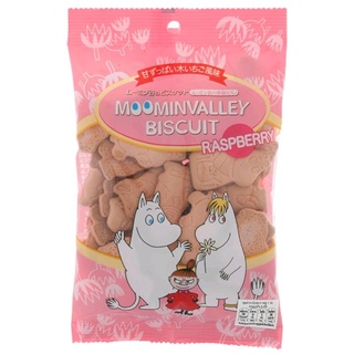 ฮอกกะ บิสกิตมูมิน รสราสเบอร์รี่ Hokka Moomin Valley Snack Raspberry Biscuit 75g.