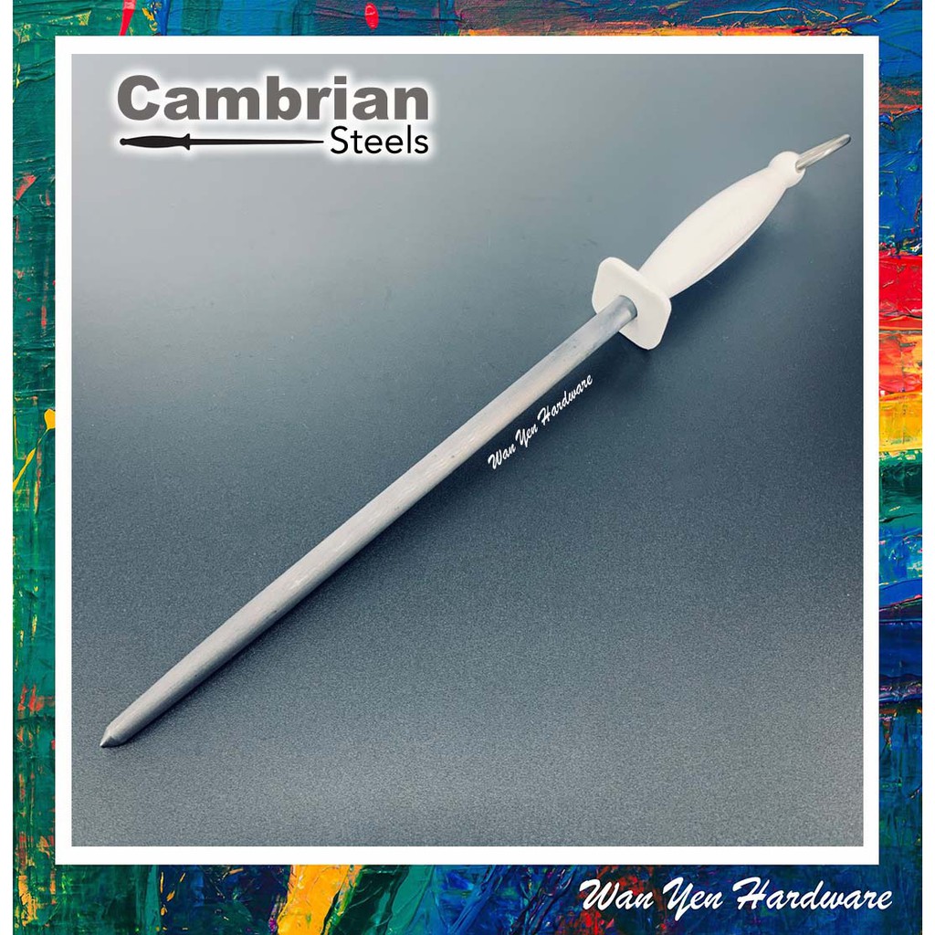 ใหม่ Zealand 🇳🇿 No.6 Cambrian Black Steel 12" Micro Fine-Cut Honing Steel / Super Fine-Cut Sharpenin