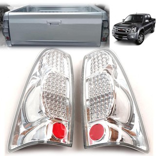 ไฟท้าย dmax d-max ดีแม็กซ์ รุ่น ปี 06-11 จำนวน 1 คู่ รุ่น LED โคมใส