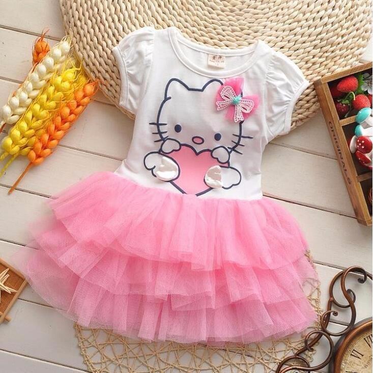 Ready Stock ชุดเจ้าหญิง Baby เสื้อผ้าเด็กผู้หญิง เสื้อผ้าเด็ก Lace Hellokitty Tulle Tutu Dress