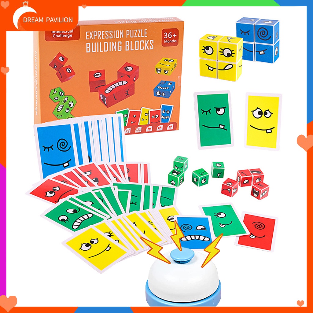 Expressions Matching Block Puzzles With Bell Cute Face-changing Cube 