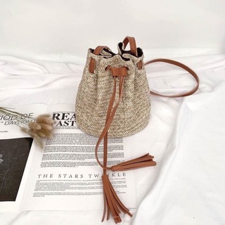 กระเป๋าสานใบจิ๋ว basket bucket bag [ส่งฟรี ‼️]