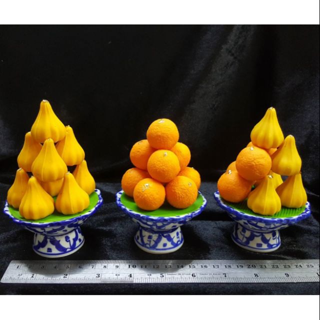 ขนมโมทกะ-ลาดู ดินปั้น ขนาดพาน 3 นิ้ว/ ราคาต่อ 1 ชิ้น