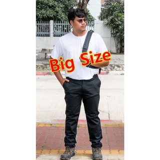 กระบอกเล็ก กางเกงสแลค Big Size กางเกงทำงาน สแลค  ไซส์ใหญ่  Big Size เอว 40-56 นิ้ว แบบไม่มีจีบหน้า งานดี ผ้าดี