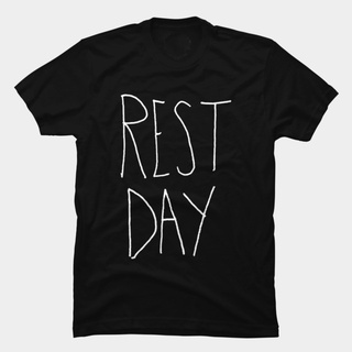 เสื้อยืดครอปเสื้อยืด พิมพ์ลาย Rest DayS-5XL