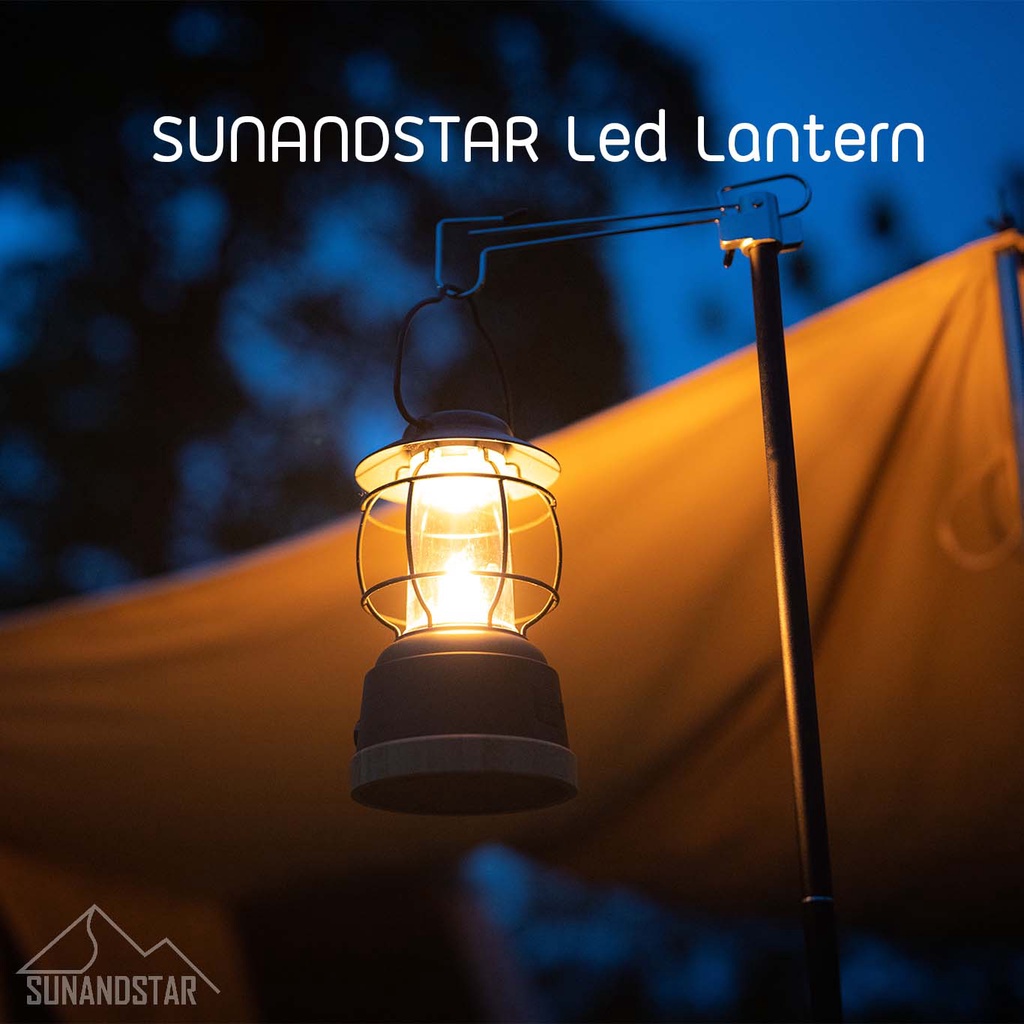 SUN&STAR Led Lantern ตะเกียงแคมป์ แสงวอร์มไลท์ กันละอองน้ำ IPX4 ปรับสว่าง 5-180 Lumens 2200k Warm Light