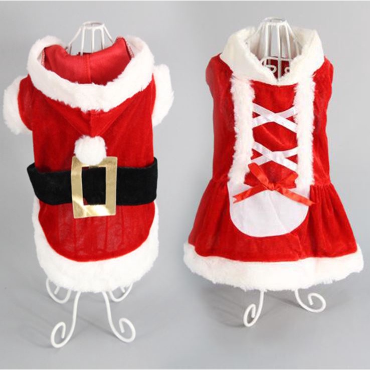 (พร้อมส่ง) ชุดสัตว์เลี้ยง คริสต์มาส Christmas Santa & Santy สำหรับสุนัขและแมว