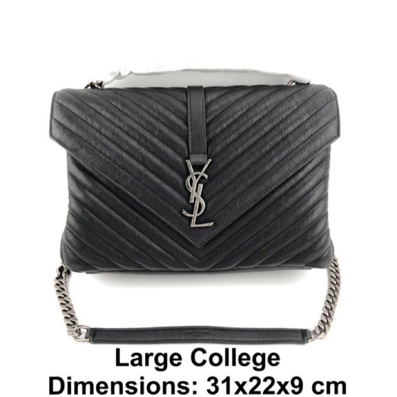 YSL MEDIUM COLLEGE BLACK-SILVER